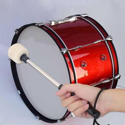 Bass Drum Mallet, Drumstick Mallet, Taiko Drum Stick, Stainless Steel, Firm Grip, Non-Slip, for Brass Band, Gong, Percussion, 1 Piece