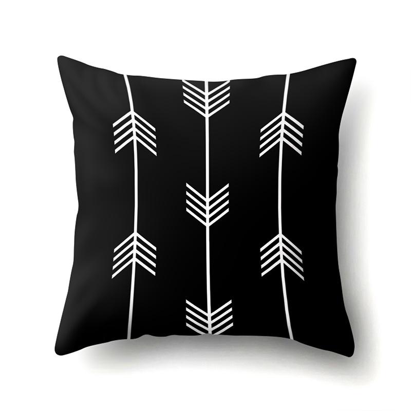 Polyester Pillow Case Geometric Decoration Home Petal Strip Printed Cushion Cover Bedside Cushion Cover Waist Cushion Cover