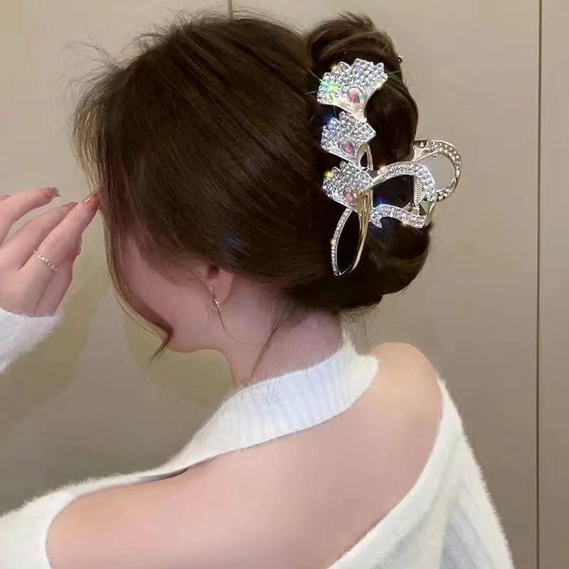 Alloy Womens Back-of-Head Grabber Large High-End Hair Claw Clip Summer 2026 Shark Clip Headpiece Japan and Korean Style