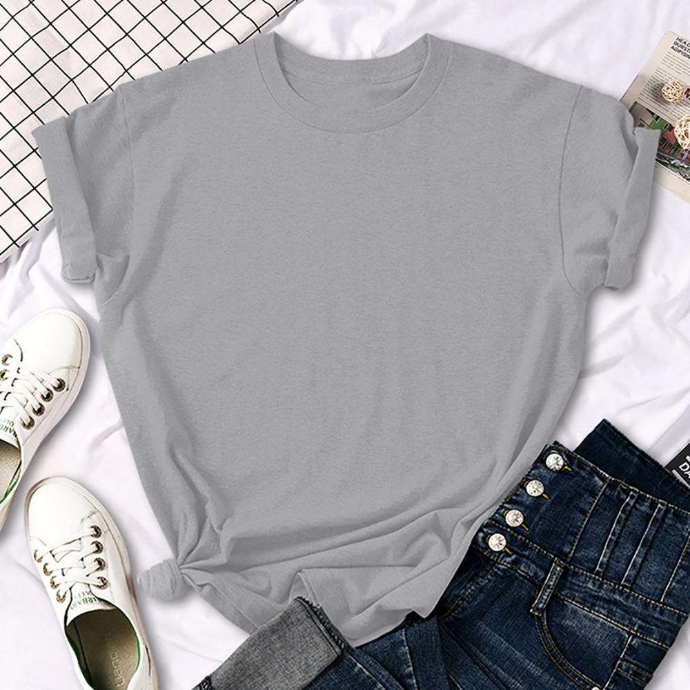 Gym Solid Color Summer Women T-Shirt Fashion Casual T Shirts Hip Hop Soft Tee Top Crewneck Comfortable Streetwear Clothing
