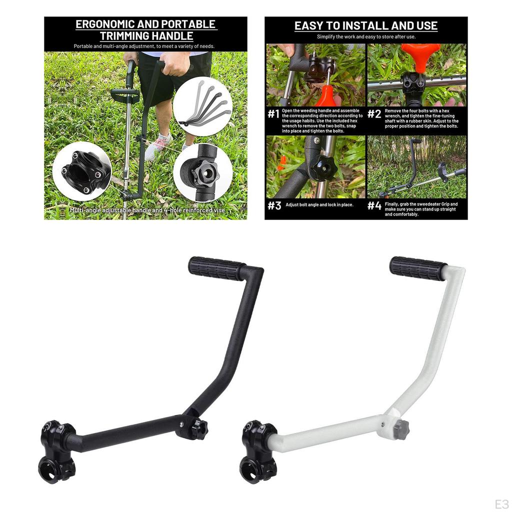 Adjustable Lawn Trimmer Auxiliary Handle Grip Accessory Handheld for Yard Trimming and Landscaping