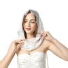 Simple Black Lace Veil Catholic White Bride Mantilla Scarf Spanish Style Head Covering Headdress