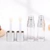 8Ml Electroplated Silver Lip Gloss Tubes Big Brush Plastic Lip Balm Tube Lipstick Mini Sample Cosmetic Container Sample Bottle
