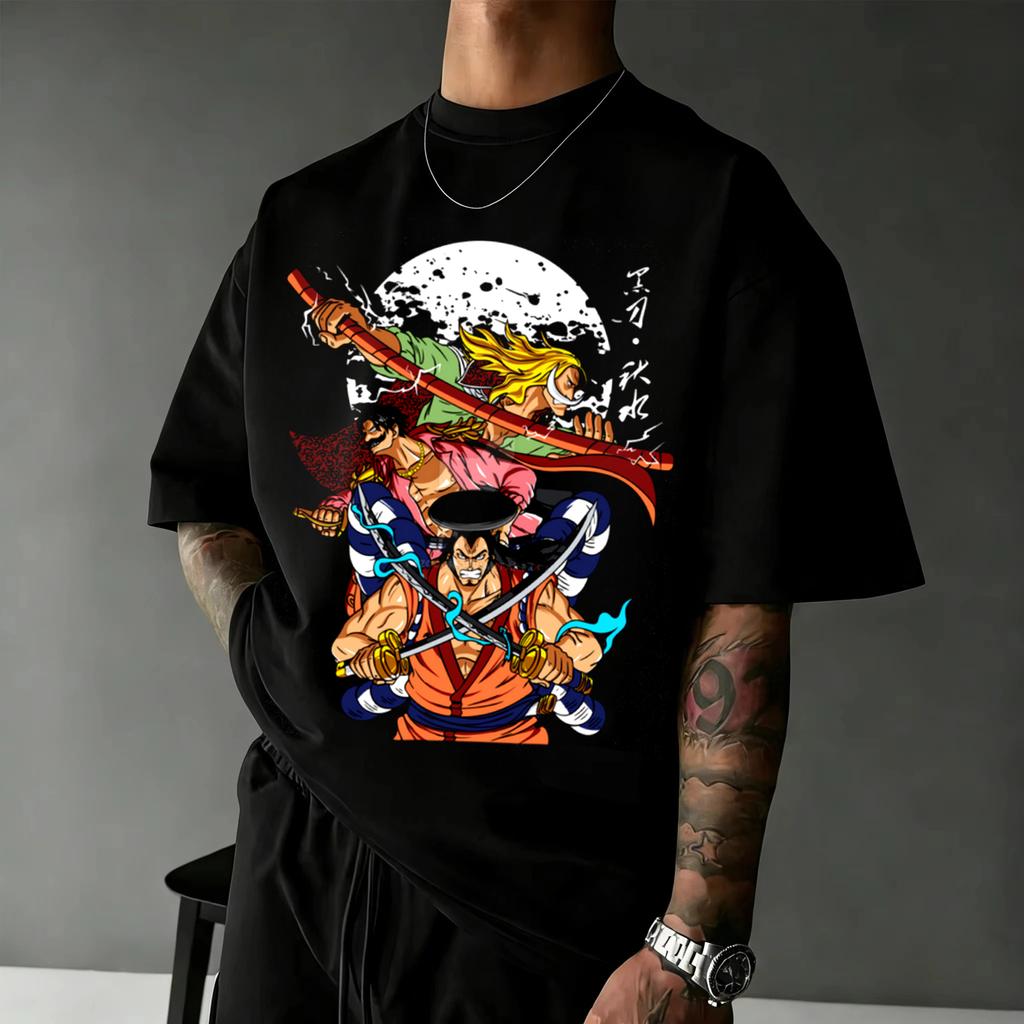 One Piece Anime T Shirt Unisex Unisex Cotton Short Sleeve Tee Tops 2026 Summer Luffy Zoro Sanji Graphic Print Streetwear Casual Y2k