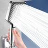 Square Button Three-Function Booster Handheld Shower Spray Head Strong Pressure Household Bath Hand Shower Head