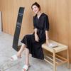Shirt Chiffon Dress Summer Waist-Cinching Slimming Temperament Mature-Casual Style French Mid-Length Skirt Trendy