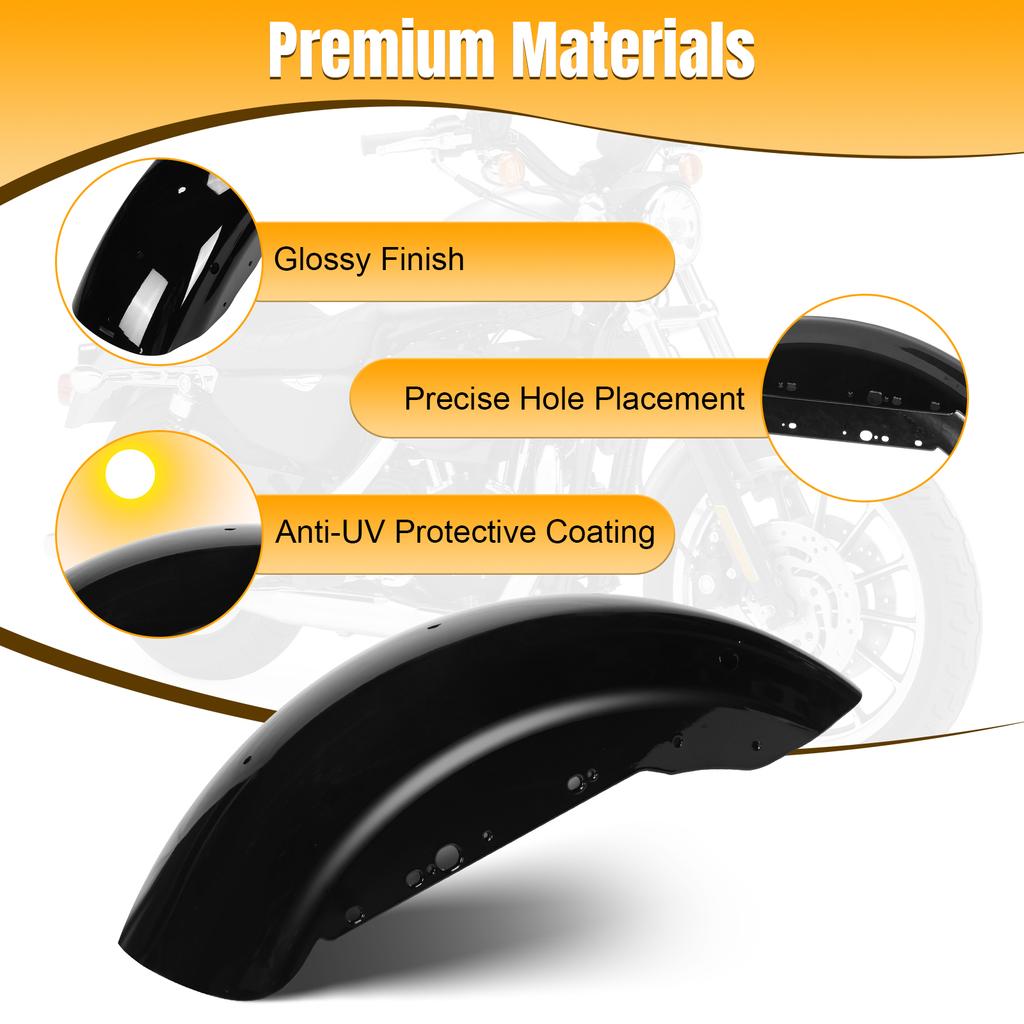 Fit For Harley 2004-2025 Sportster 883 1200 Fender Cover with Coated Motorcycle Fender Extension 25 Inch Motorcycle Accessories