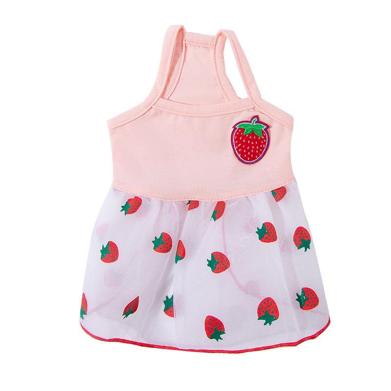 ins wind sweet wind mesh thin summer dog dress cat skirt small dog teddy pet clothes