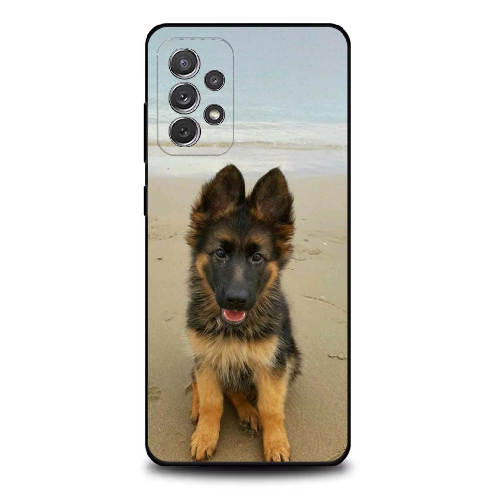 German Shepherd Dog Phone Case For Samsung S25,S24,S21,S22,S23,S30,Ultra,S20,Plus,Fe,Lite,Note,10,9,5G Black Cover