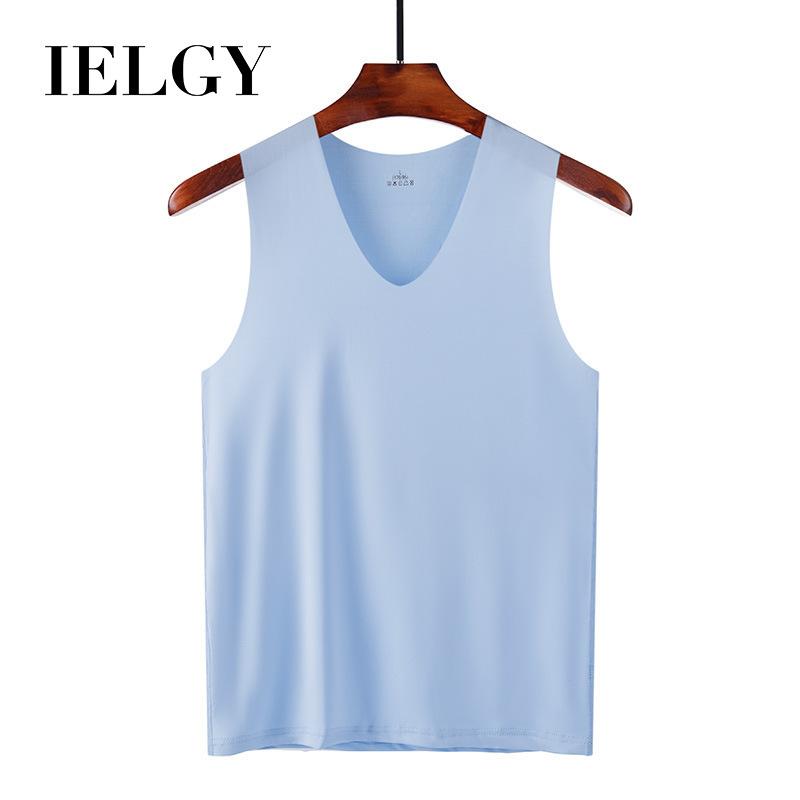 IELGY Atmungsaktive Herren-Weste aus Eisseide für Sport und Fitness