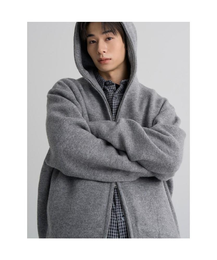 8Seconds Hooded Zip-Up Cardigan Gray