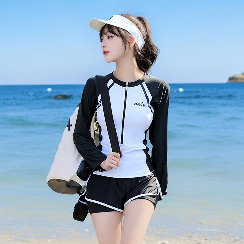 Women's Sporty Two-Piece Swimsuit - Conservative, Tummy Control, Slimming Boyleg Bottom, Plus Size