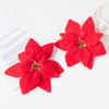 Cheap Velvet Poinsettia Floral Large Plants Christmas Tree Decor for Crafting Rose Outdoor Indoor Flower Wall Home Wedding Decor