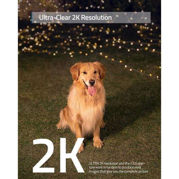 Eufy Security Solo Outdoor Cam E220,Caméra de Sécurité Extérieure Filaire Tout-en-Un Résolution 2K,Projecteur,Vision Nocturne en