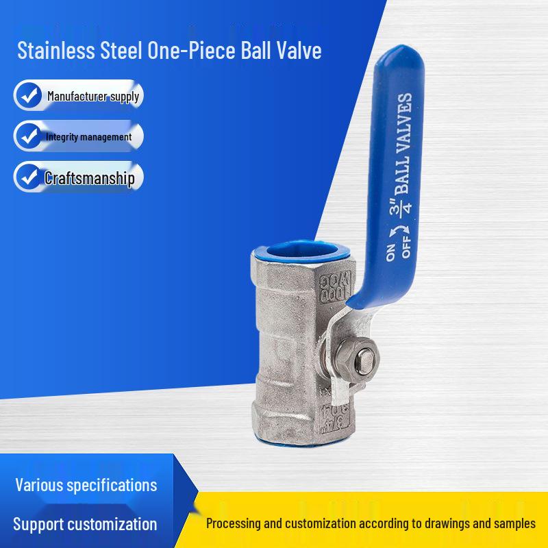 Stainless Steel 304 Lightweight One-Piece Ball Valve with Internal Thread