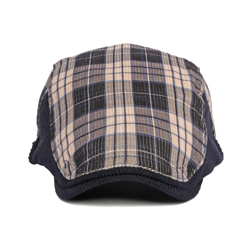 Podzim Zima Retro barety pro muže Ženy Klasické kostkované kšiltovky Newsboy Čepice Silný baret Klobouky Gatsby Painters Klobouky Ploché kšiltovky Nastavitelné