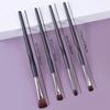 4-Piece Embossed Eye Brush Set: Eyeshadow, Blending, Under-eye Highlight, Contour.