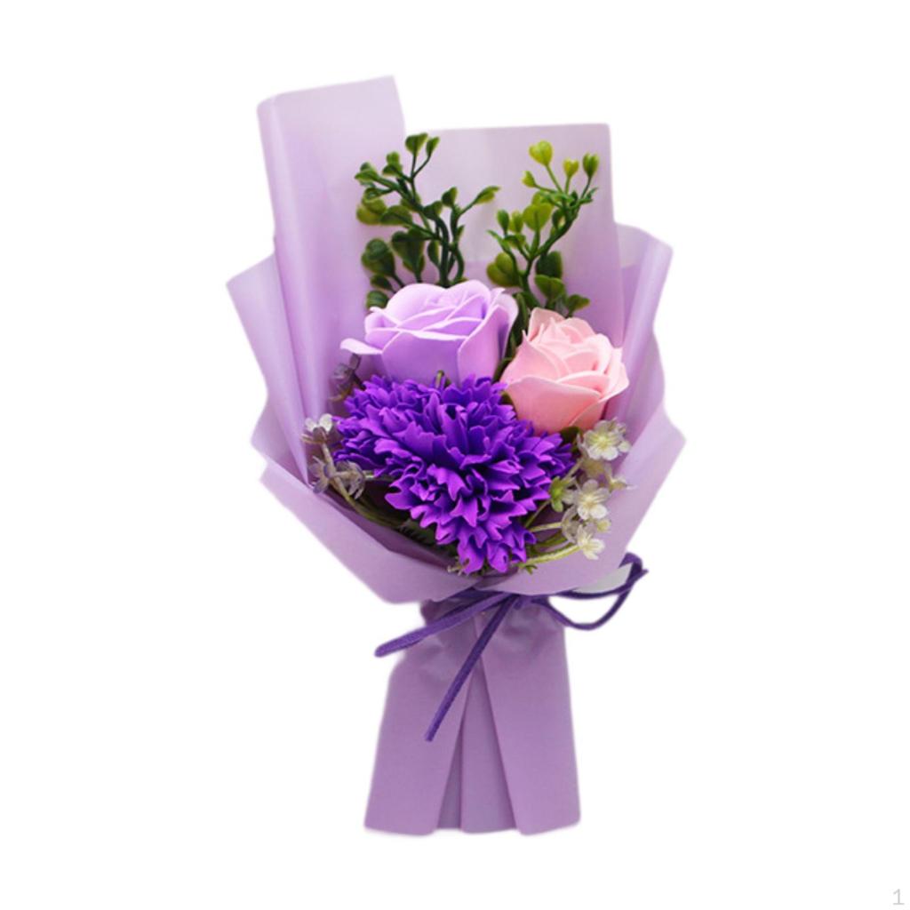 Artificial Flowers Decorative Scented Carnation Soap Floral for Thanksgiving Anniversary