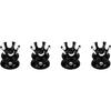 Motorcycle Head Bolt Covers Spark Plug Caps King Crown Fit For Harley Sportster XL883 Dyna Softail Tiwn Cam Big Twin Evolution 1340 Black 4PCS
