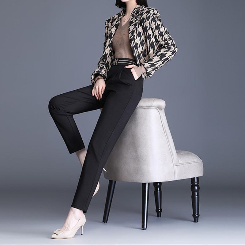 Spring Autumn Women High Waist Casual Fashion Harajuku Solid Color Elegant Loose PantsOffice Ladies Simple Trousers Streetwear