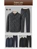 Elderly Men's Fleece-Lined Cotton Jacket & Pant Set - Warm Camel Hair Finish