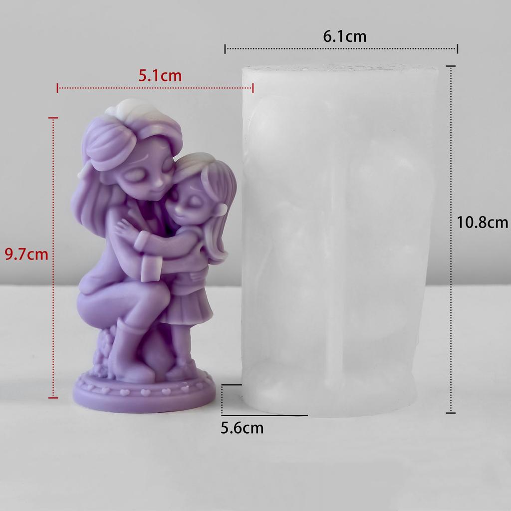 Mother's Day Aroma Candle Silicone Mold DIY Drip Plaster Diffuser Stone Ornament Silicone Mold Handmade Gifts for Mother's Day