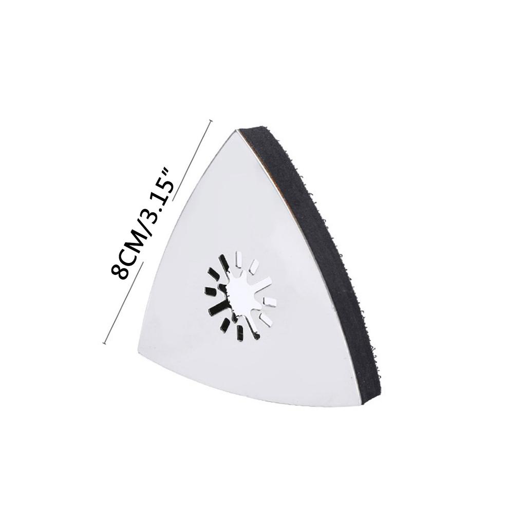 5 Pcs Triangular Black Sanding Disc Oscillating Multi-tool Hook and Loop Sanding Pads Fit for Most Quick Release Systems
