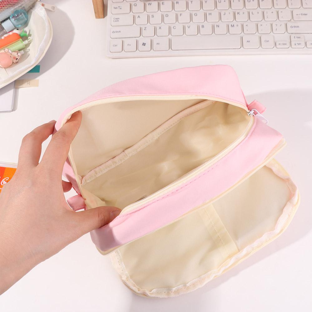 Flerfack Pennskrin Enkel Design Dubbellagers Pennskrin Pennväska Tillbaka till Skolan