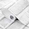 Brick Wallpaper Peel and Stick Self-Adhesive Wall Paper Grey Brick Contact Pape for Bedroom Living Room Decoration DIY Stickers