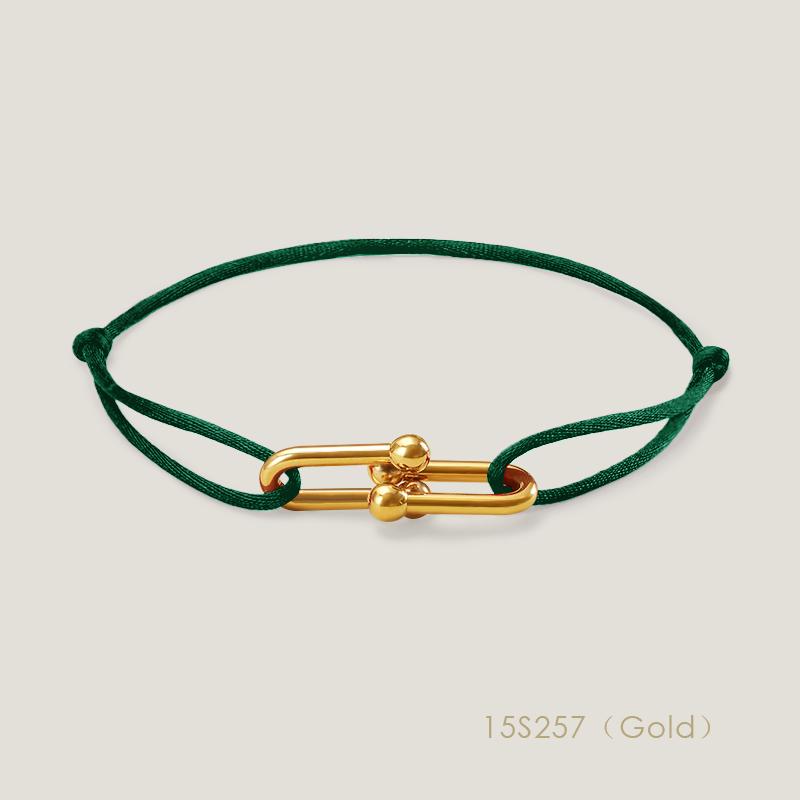 High Quality Classic Small U-Shape Charm Bracelets for Women Adjustable Silk Rope Bracelet Female Jewelry Gifts Wholesale