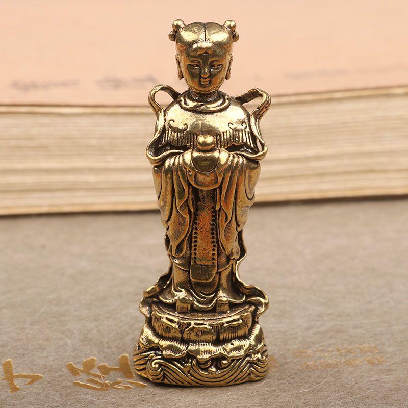 

1pc Metal Portrait Ornaments Household Offering Small Buddha Statues Household Sacrificial Buddha Statue Feng Shui Accessories