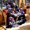 Custom Name Personalized Demon Slayer Print Blanket, Home Decor, Bedroom, Sofa, Camping, Couch, Gifts for Birthday Christmas