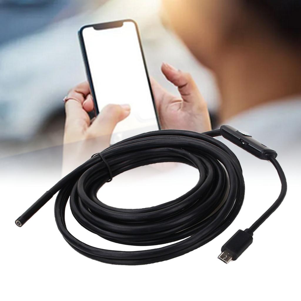 HD Endoscope 3.5m Length 5.5mm Diameter Borescope Inspection Camera for Phone Computer