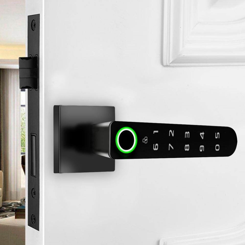 Intelligent Semiconductor Electronic Fingerprint Password Door Lock Anti Theft Home Security