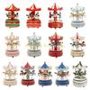 KX4B Christmas Carousels Music Box Rotating Holiday Decoration With Classical Melodies