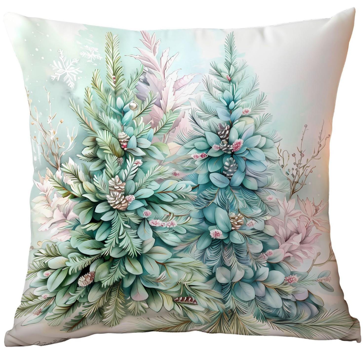 

Новая Мятно-зеленая Фэнтези Рождественская Наволочка Зима Рождество Лось Праздничное Украшение Дом