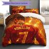 Cristiano Ronaldo Pattern Bedding Quilt Set Home Decoration Gift (1 * Duvet Cover + 2 * Pillowcase Without Core)