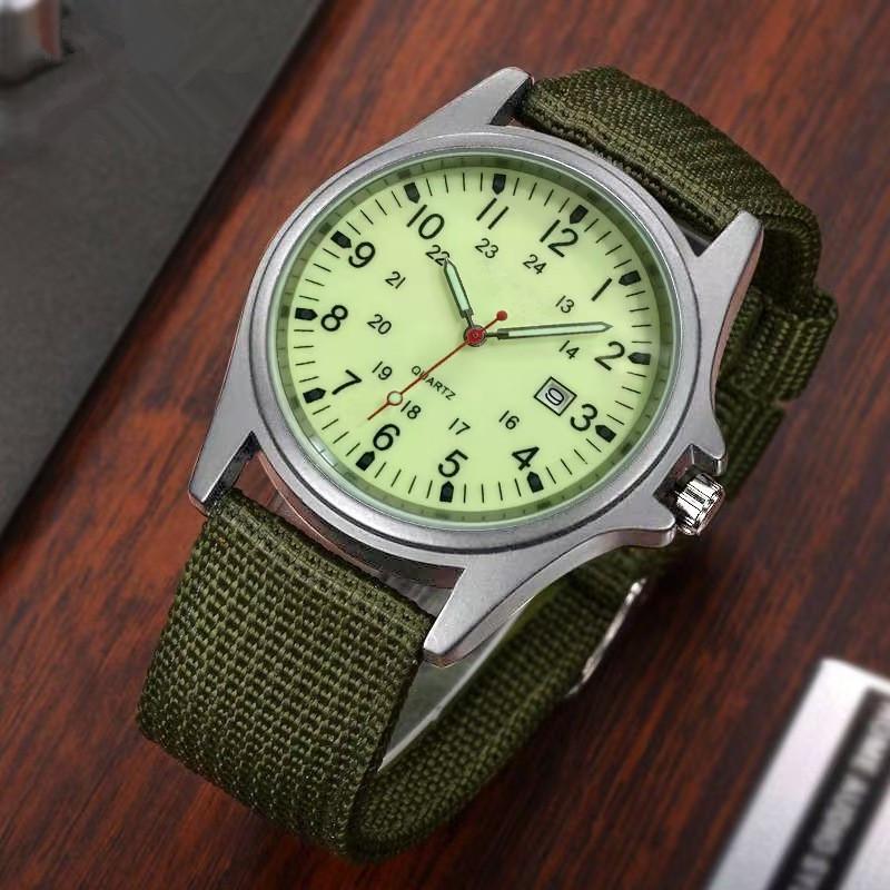 Men's Casual Nylon Band Quartz Sports Watch with Date Function
