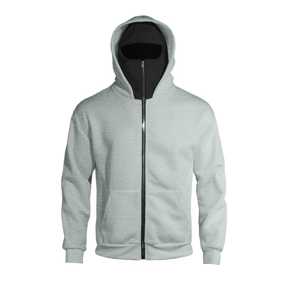 Schlichtes Design Kapuzen-Reißverschluss-Doppelkapuzen-Sweatshirt für Männer Frauen Herbst Winter Ins Style Partnerlook