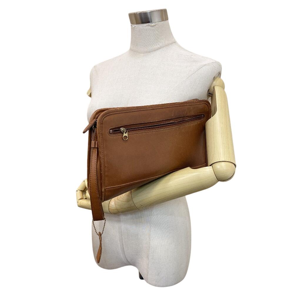 COACH 9833 Pouch business bag leather Clutch bag Brown leather Used