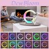 Stylish Bluetooth Speaker With Wireless Charging Versatile Night Light And Alarm Clock For Home Use