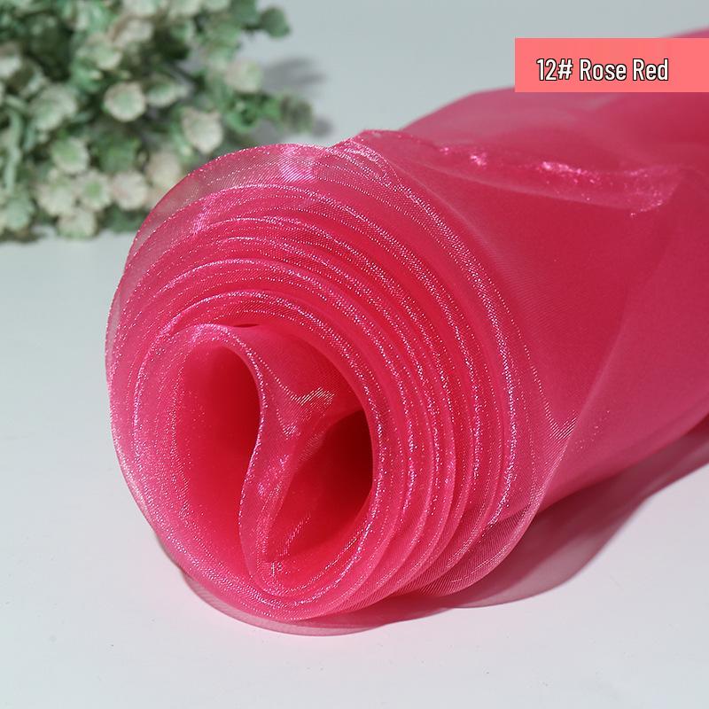Slightly Stiff Sparkling Organza Gauze Fabric for Wedding & Evening Gowns