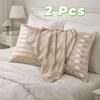 Glossy Jacquard Pillow Cover Envelope Closure Hotel Pillowcase  Bedroom