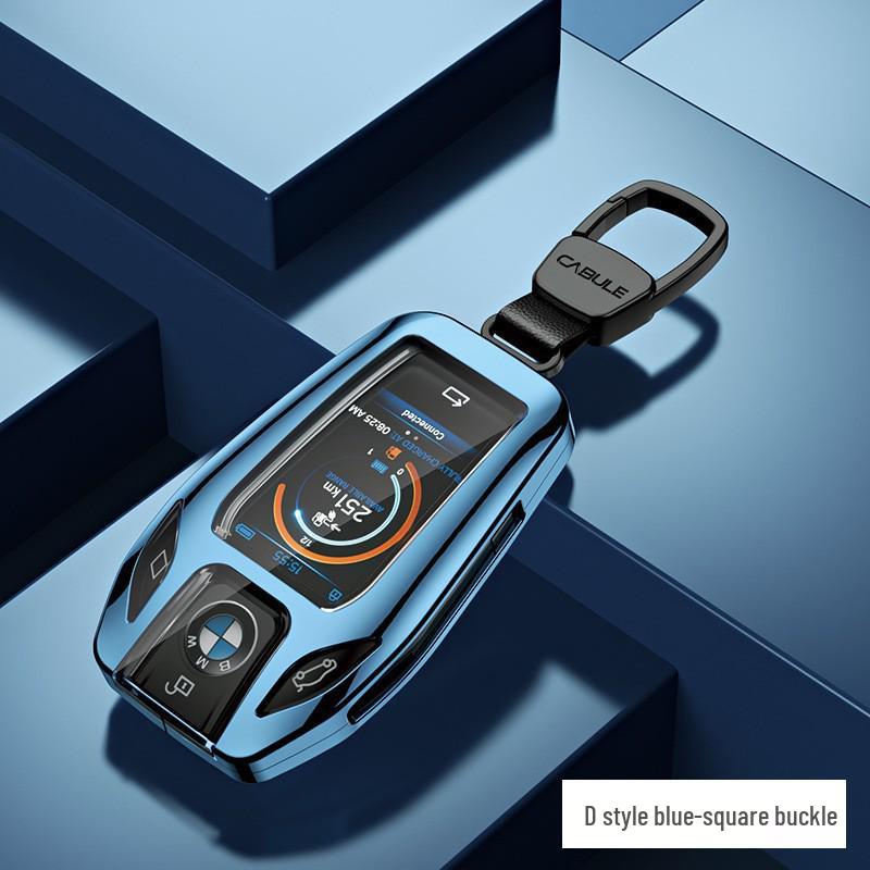 

BMW X5, 5 & 7 Series LCD Key Shell Case: Full Wrap Smart Key Bag with Buckle