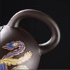 Ceramic Purple Clay Teapot Color-changing Hand-made Teapot Tea Cup Set Dragon and Phoenix Design Infuser Teapot Tea Maker