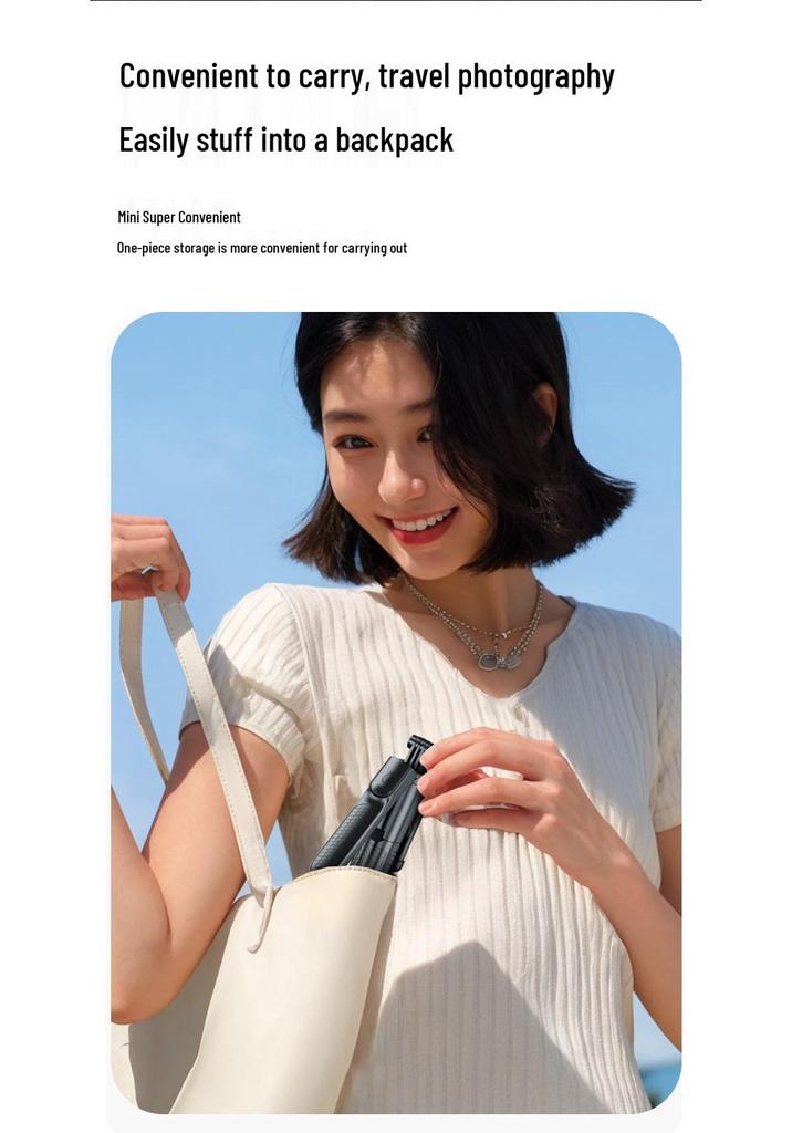 Bluetooth Selfie Stick with Anti-Shake Stabilizer & Tripod Stand