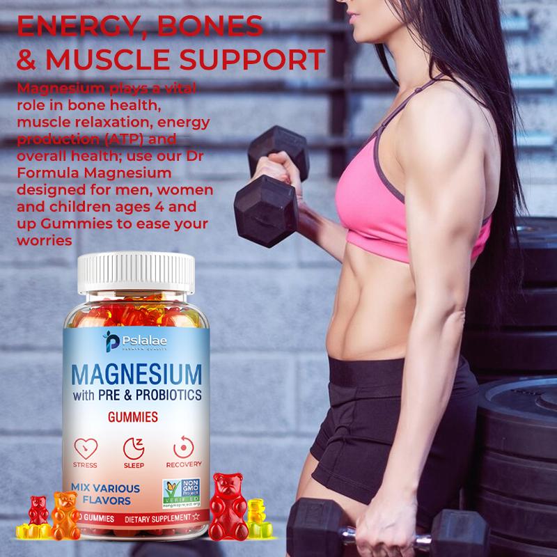 Magnesium-Gummis - Schlafunterstützung, Stressabbau - mit Präbiotika & Probiotika