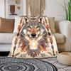 1PC Wolf Elements printed blanket, all season lightweight home office outdoor nap multifunctional blanket A7