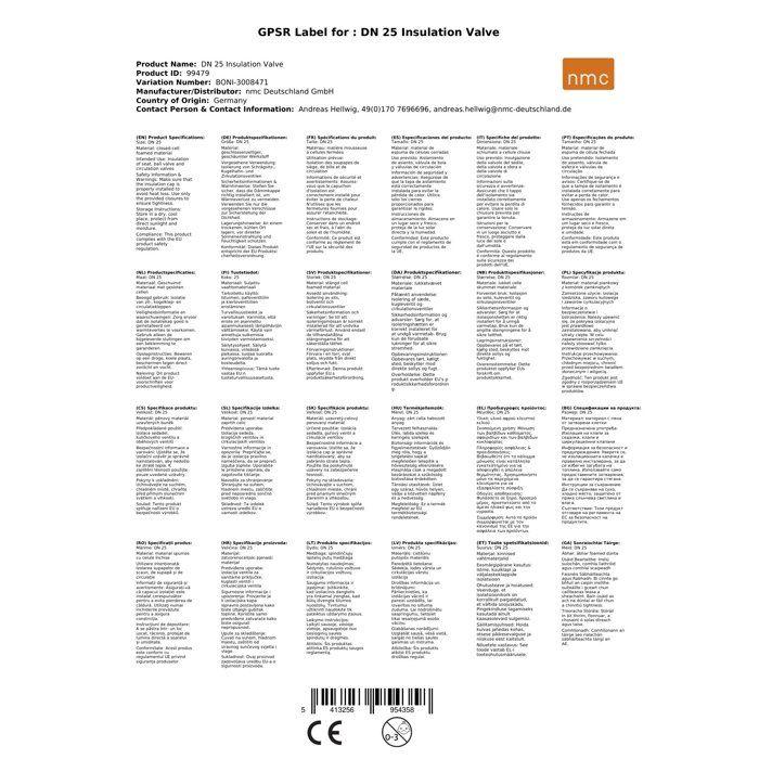 Isolation de Vanne, Isolation Thermique Tuyau Chauffage, Calorifuge Vanne