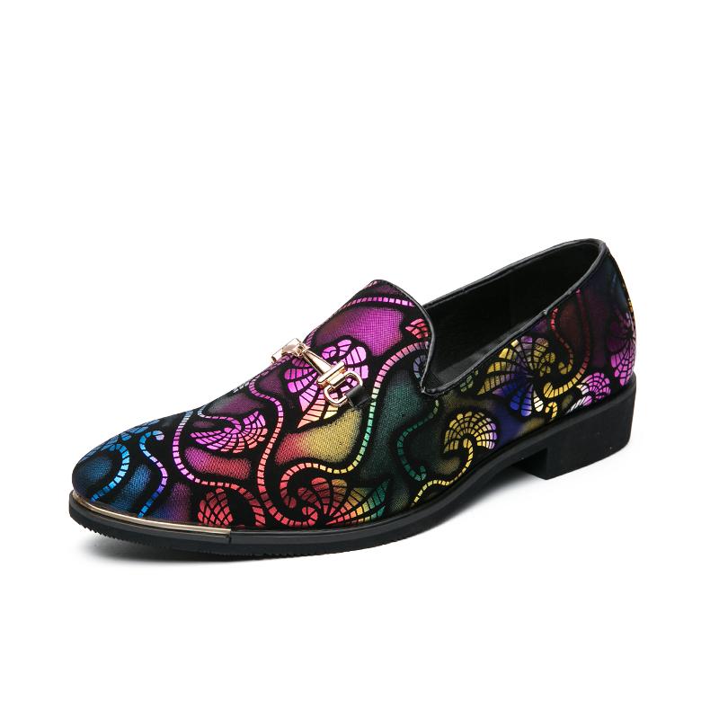 2024Luxury Brand Loafers Slip-on Fashion Colorful Leather Shoes British Style Moccasins Soft Sole Comfortable Wedding Ball Shoes